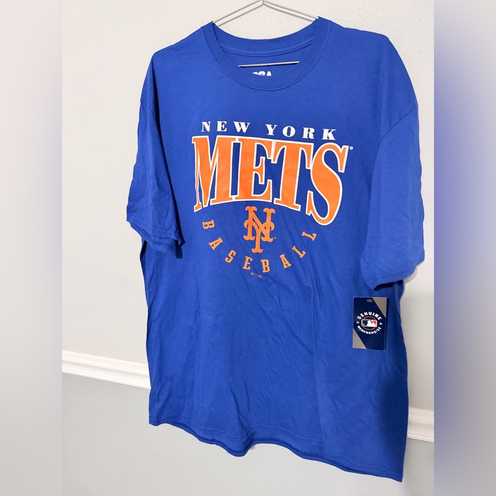 CSA Official MLB New York Mets Blue Unisex T-Shirt‎ Short Sleeve Shirt 2XL